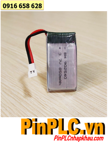 Lipo 902540, Pin FLYCAM Pin sạc 3.7v Lithium Li-Polymer 902540 (với 850mAh, 9mmX25mmX40mm) /Đã gắn mạch sạc